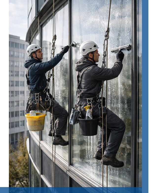 Мойка панорамных окон в Белове от 380 р. заказать у ВЫСОТНИК-Блв