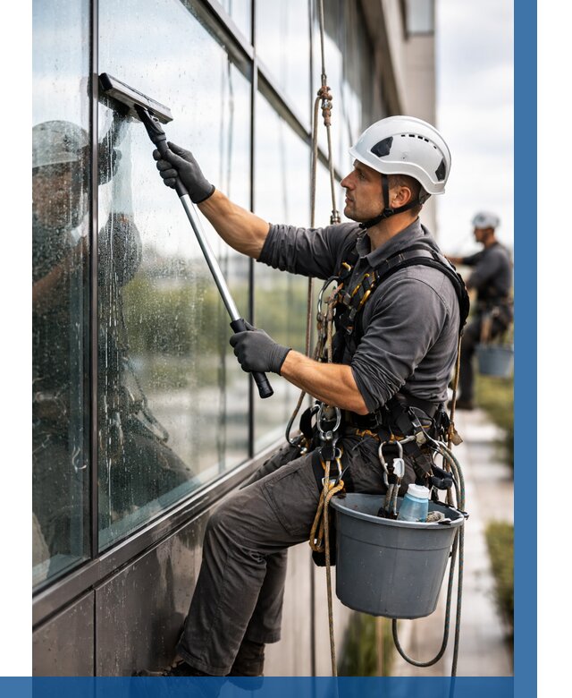 Мойка стеклянных фасадов в Белове от 217 р. | ВЫСОТНИК-Блв