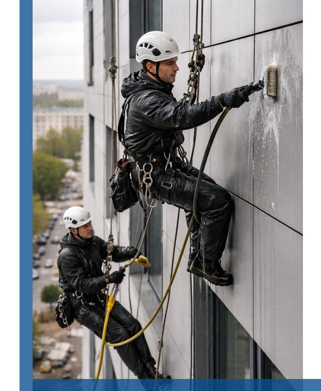 Профессиональная мойка фасада из композита в Белове