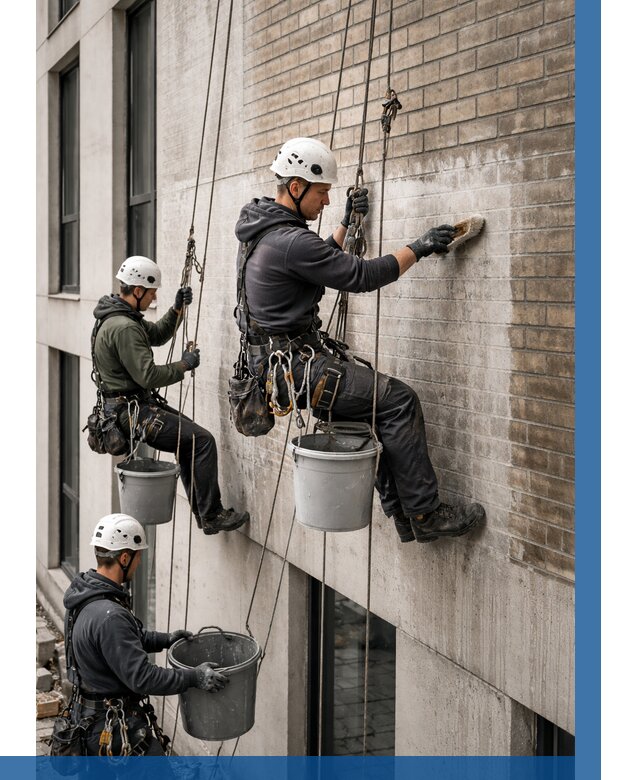 Удаление высолов с фасада в Белове от 271 р. | ВЫСОТНИК-Блв