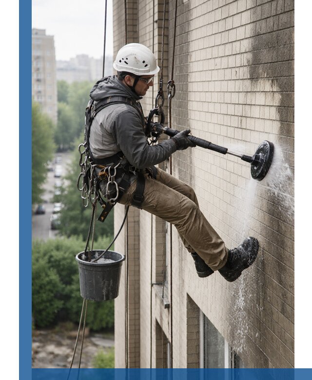 Очистка фасада от копоти в Белове профессионально и безопасно