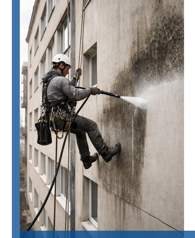 Профессиональная очистка фасадов от плесени в Белове