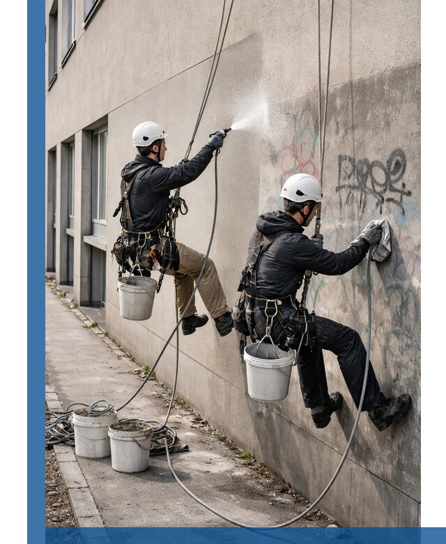 Антиграффити покрытие фасада с защитой от надписей в Белове