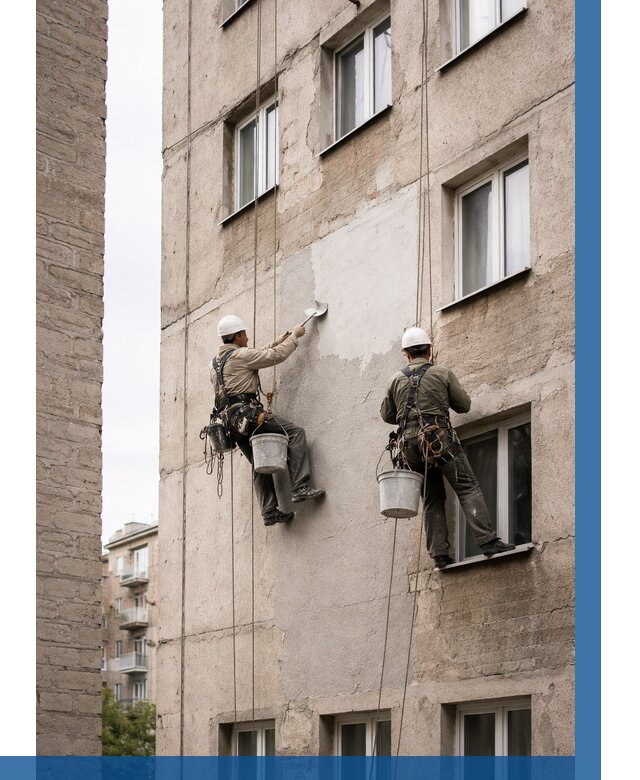 Косметический ремонт фасада в Белове от 1194 р. | ВЫСОТНИК-Блв