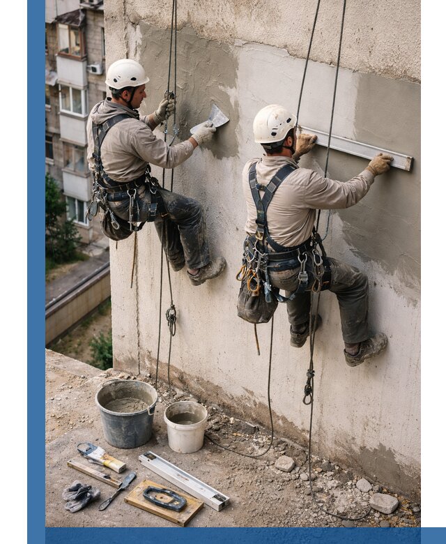 Комплексный ремонт штукатурного фасада с гарантией в Белове