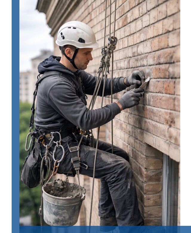 Качественный ремонт кирпичной кладки фасада в Белове с гарантией