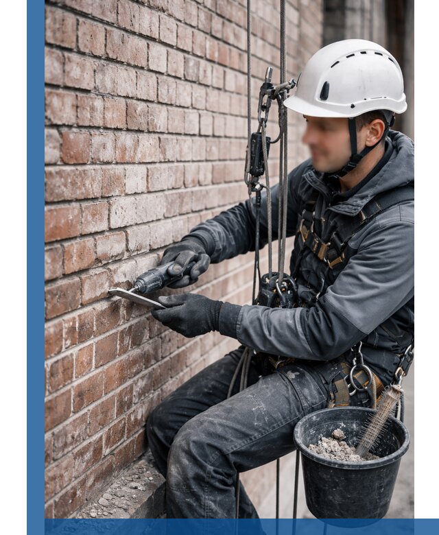 Расшивка кирпичных швов фасадов и стен, ремонт в Белове