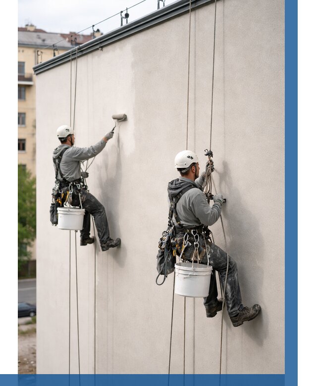 Покраска оштукатуренного фасада в Белове от 347 р. | ВЫСОТНИК-Блв