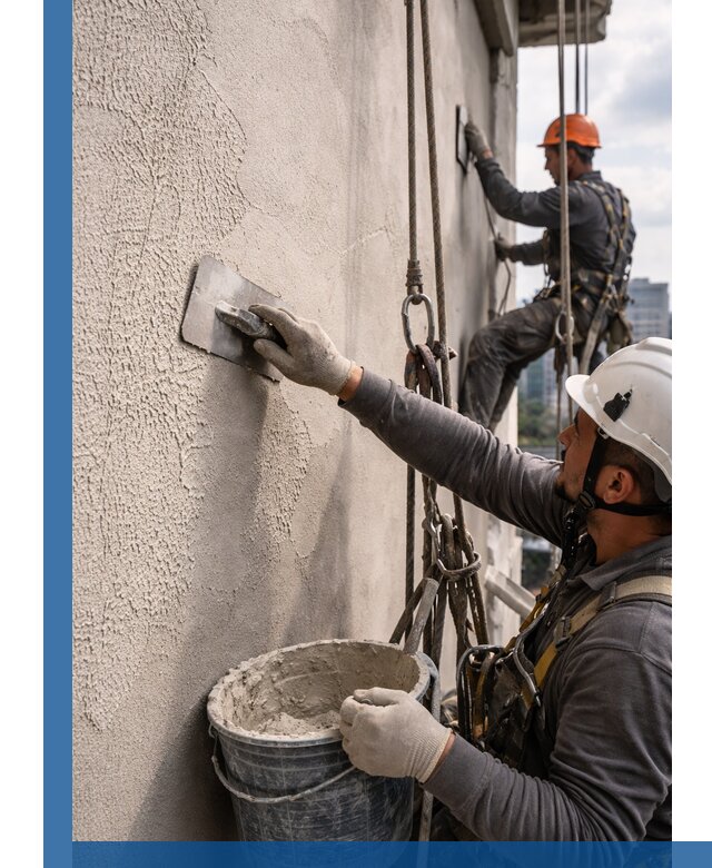 Декоративная штукатурка фасада с утеплением и защитой в Белове