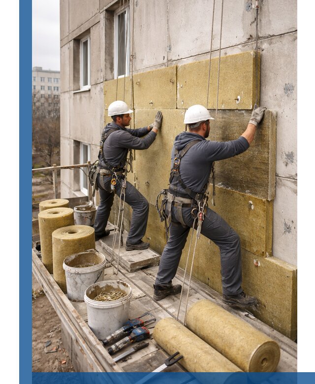 Утепление фасада минватой в Белове под ключ с гарантией