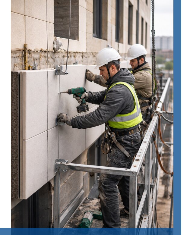 Монтаж фасадных термопанелей в Белове от 1629 р. | ВЫСОТНИК-Блв