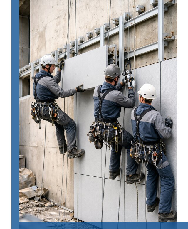 Монтаж вентилируемого фасада в Белове под ключ с гарантией качества