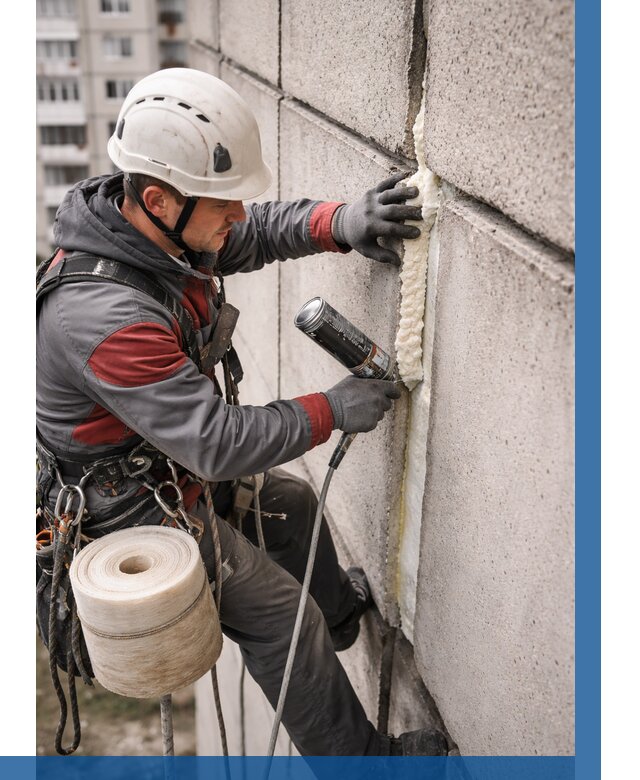 Утепление межпанельных швов в Белове от 760 р. | ВЫСОТНИК-Блв