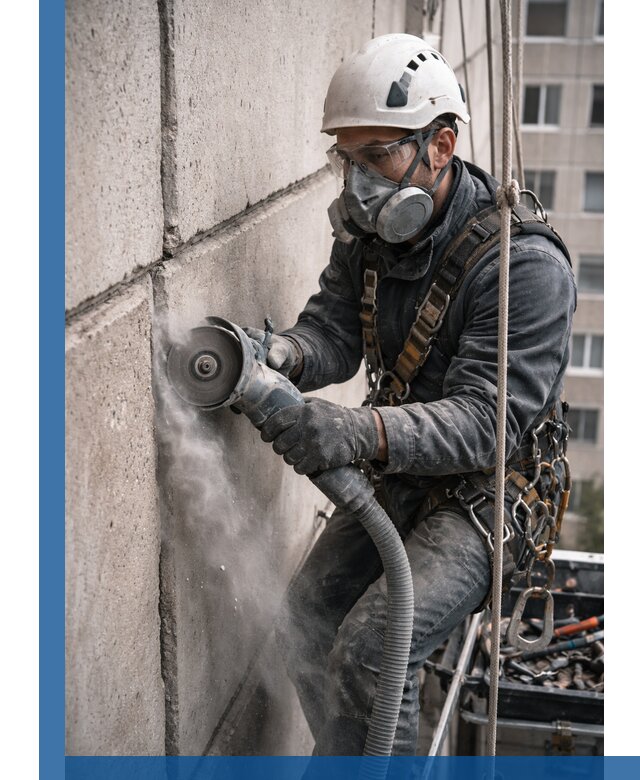 Штробление межпанельных швов в Белове качественно и быстро