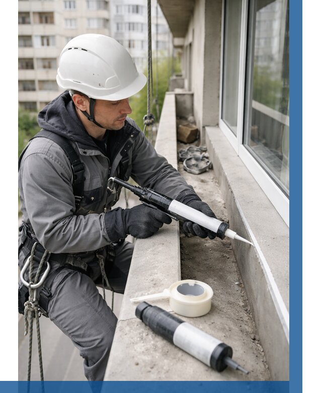 Герметизация швов лоджии в Белове от 4887 р. | ВЫСОТНИК-Блв