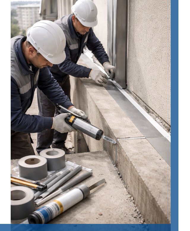 Герметизация примыкания балкона в Белове от 4887 р. | ВЫСОТНИК-Блв