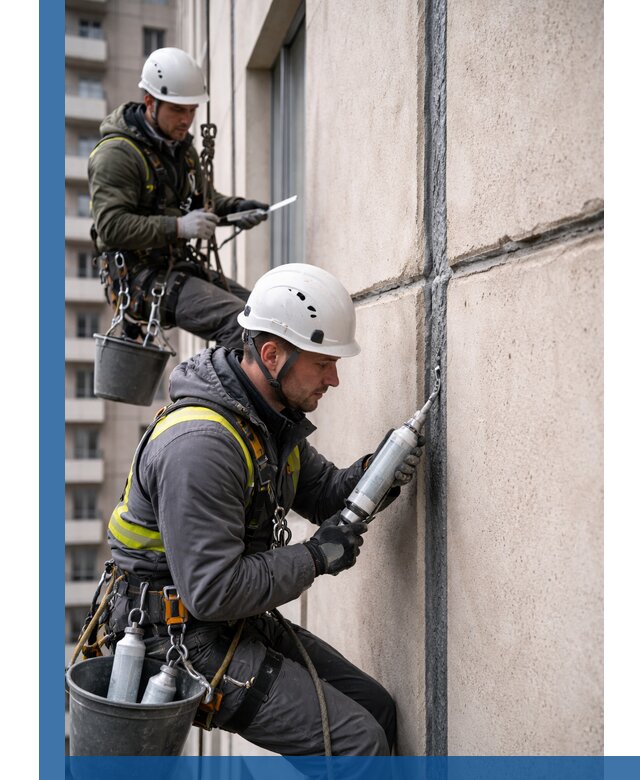 Герметизация деформационных швов фасада в Белове качественно