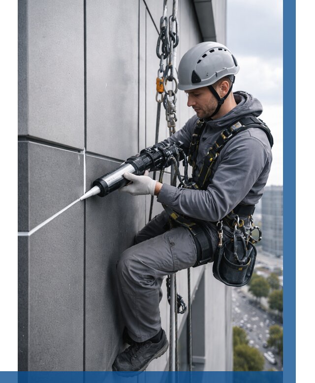 Герметизация стыков фасадных панелей в Белове от 7058 р.| ВЫСОТНИК-Блв