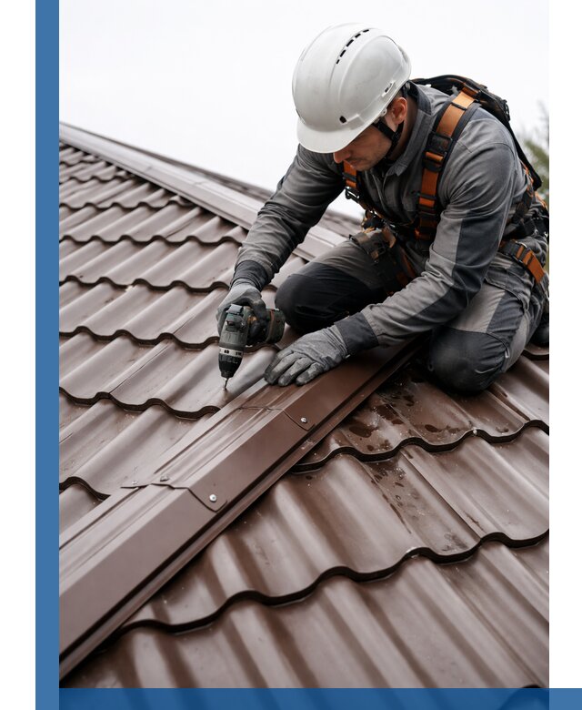 Ремонт металлочерепицы на крыше в Белове профессионально