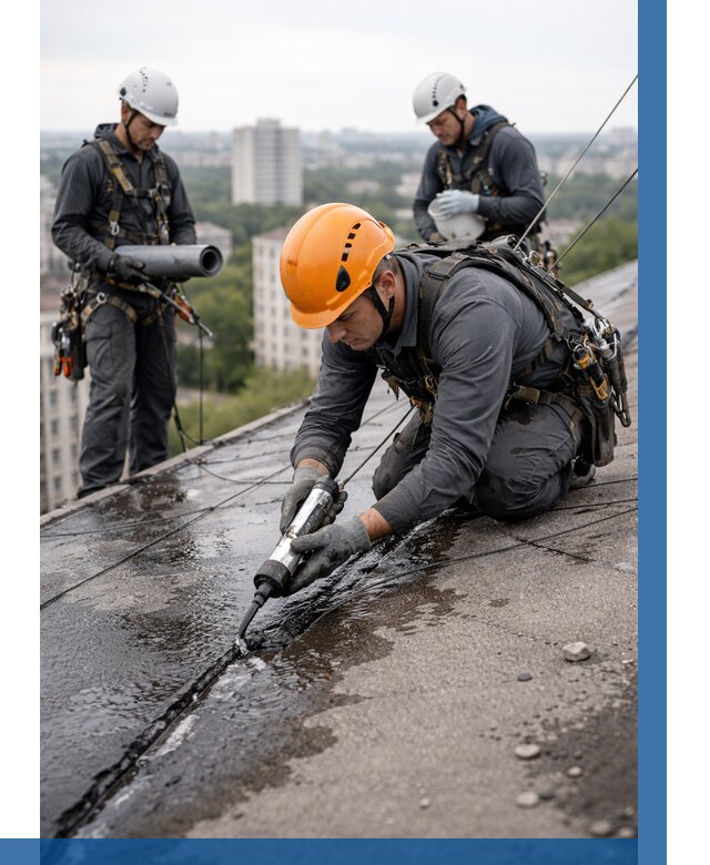 Устранение протечек кровли в Белове от 13031 р. | ВЫСОТНИК-Блв