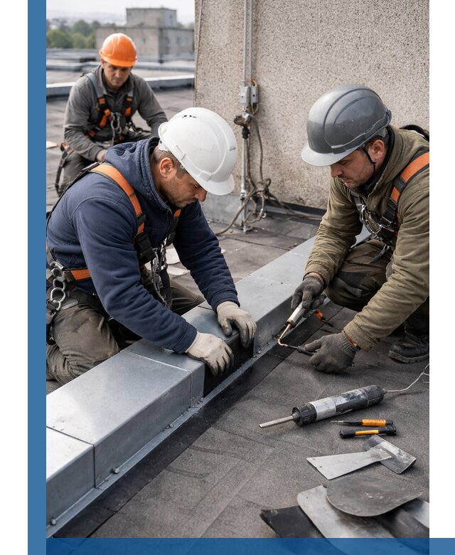 Ремонт кровельных примыканий в Белове профессионально