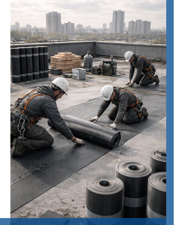 Монтаж мягкой кровли под ключ в Белове от 489 р. | ВЫСОТНИК-Блв