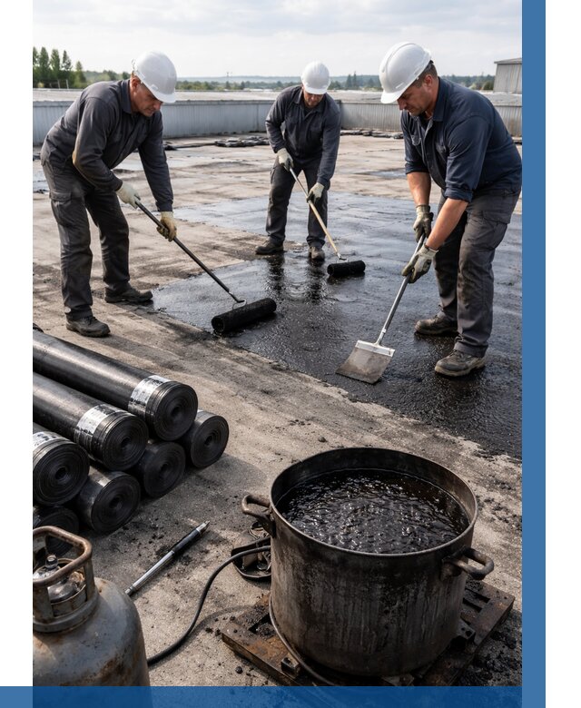 Гидроизоляция кровли мастикой в Белове от 652 р. | ВЫСОТНИК-Блв