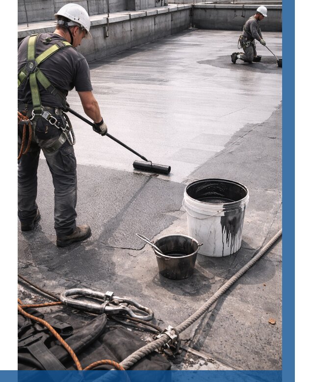 Гидроизоляция кровли жидкой резиной в Белове от 543 р. | ВЫСОТНИК-Блв