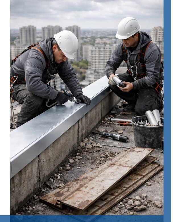 Замена парапетных крышек под ключ в Белове от 1303 р. | ВЫСОТНИК-Блв