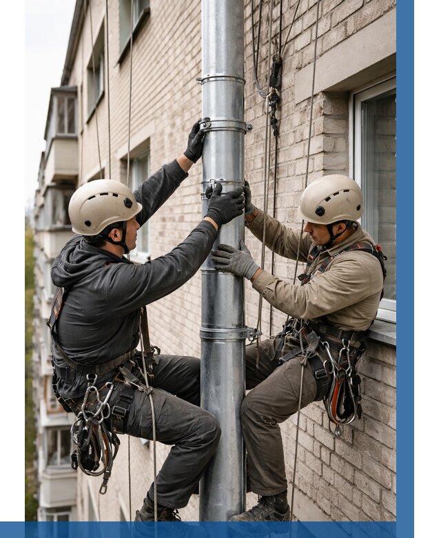 Замена водосточных труб в Белове от 7058 р. | ВЫСОТНИК-Блв