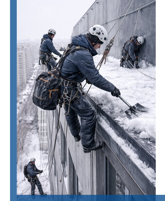 Абонентское обслуживание кровли зимой в Белове регулярный уход