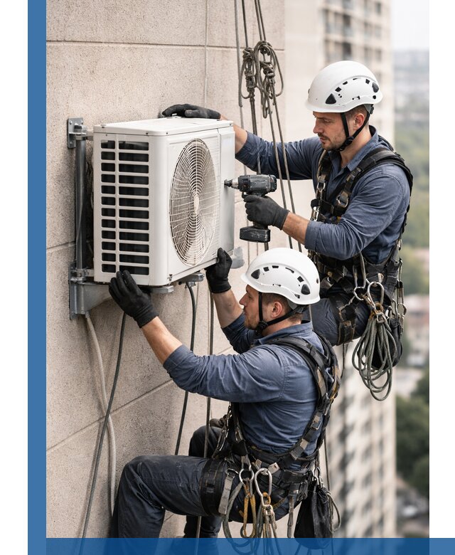 Монтаж внешнего блока кондиционера в Белове установка и крепление