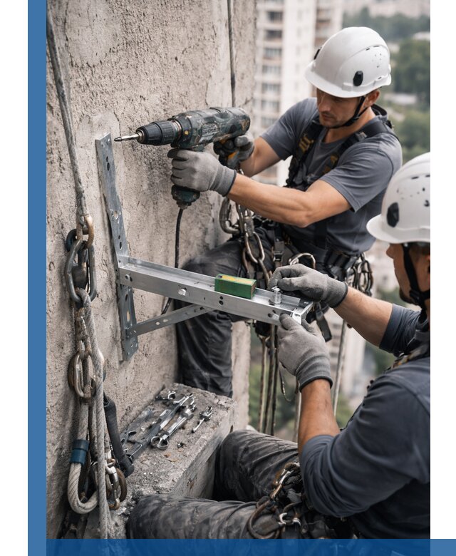 Установка кронштейнов кондиционера и крепежа в Белове