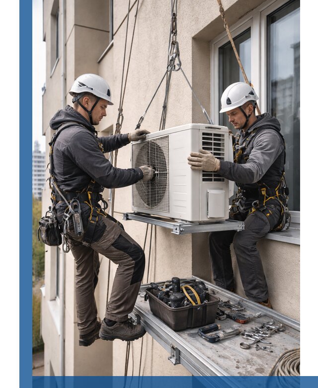 Перенос внешнего блока кондиционера в Белове с монтажом и крепежом