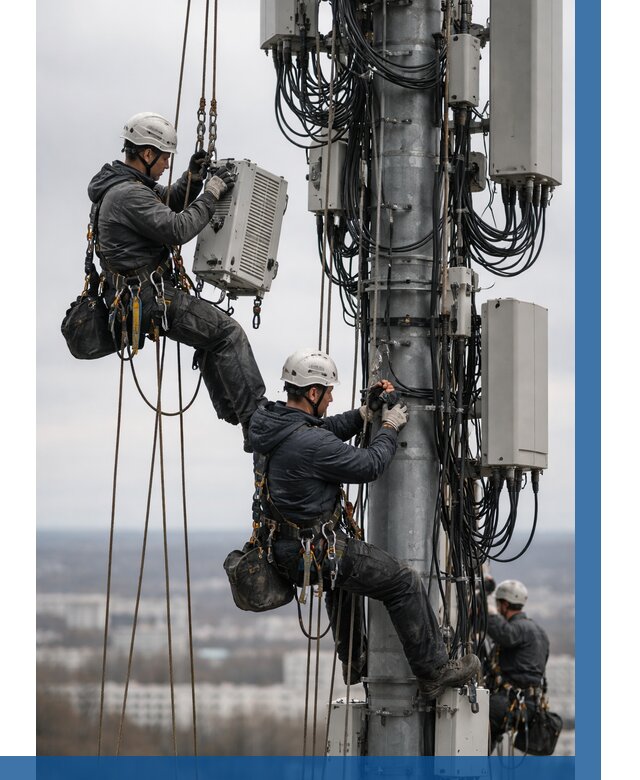 Монтаж оборудования связи на мачте в Белове от 8144 р. | ВЫСОТНИК-Блв
