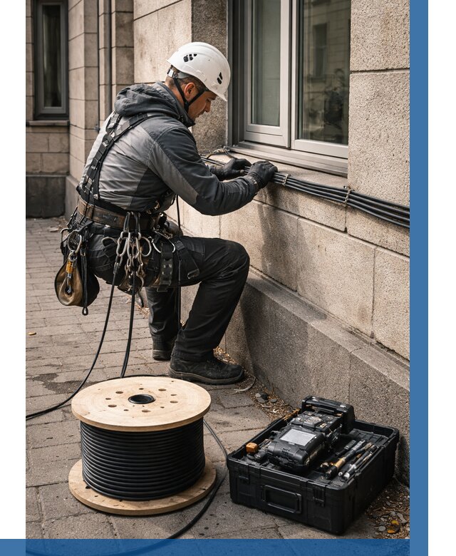 Прокладка оптоволоконного кабеля в Белове от 869 р. | ВЫСОТНИК-Блв