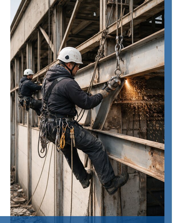 Демонтаж металлоконструкций на высоте в Белове от 7058р. |ВЫСОТНИК-Блв