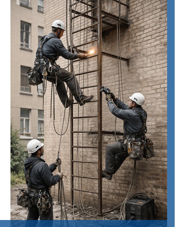 Ремонт пожарной лестницы в Белове от 8144 р. | ВЫСОТНИК-Блв