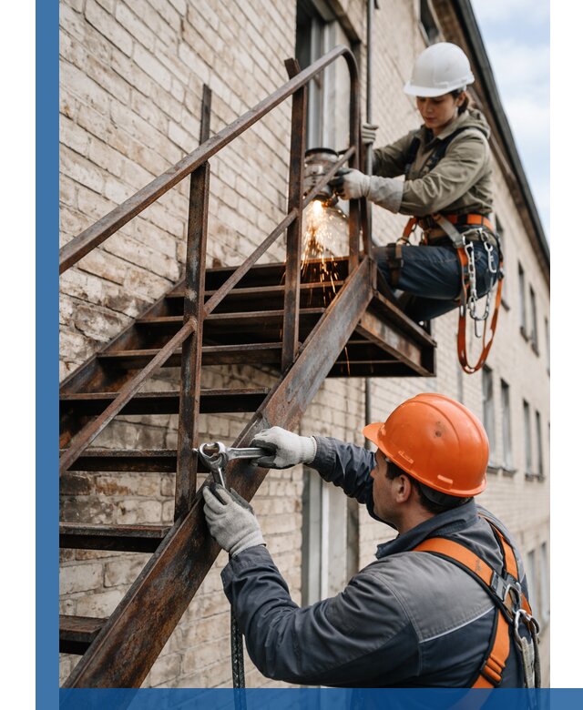 Ремонт и восстановление пожарных лестниц с выездом в Белове