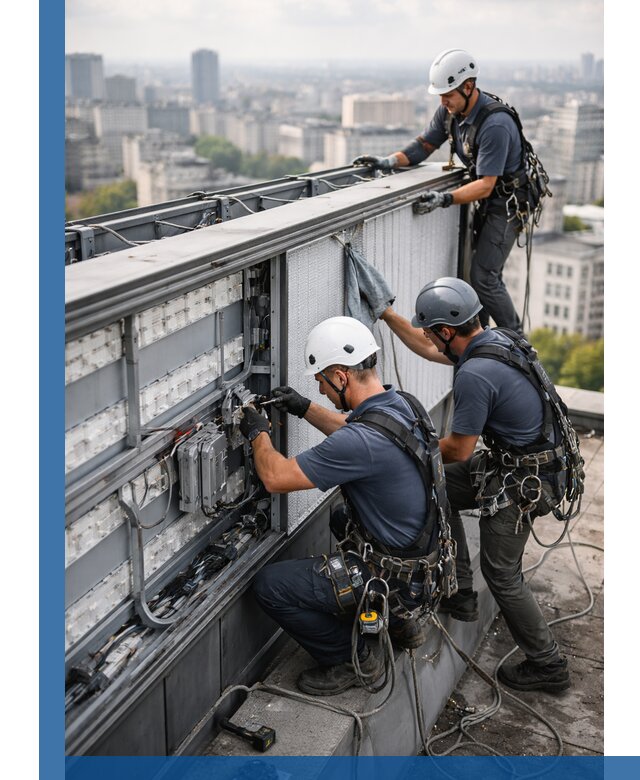 Профессиональное обслуживание крышной рекламы в Белове под ключ