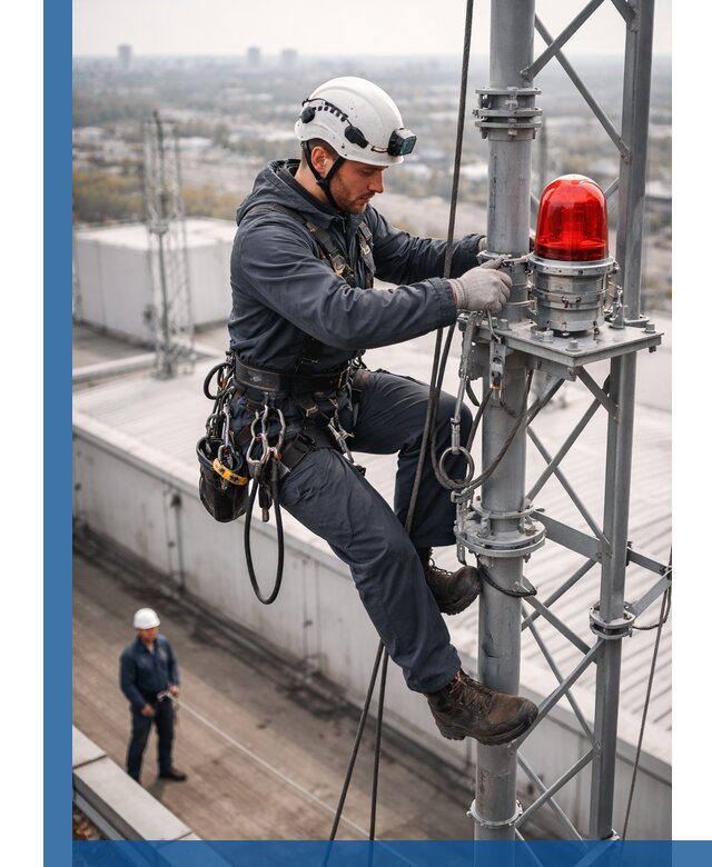 Монтаж заградительных огней и обслуживание объектов в Белове
