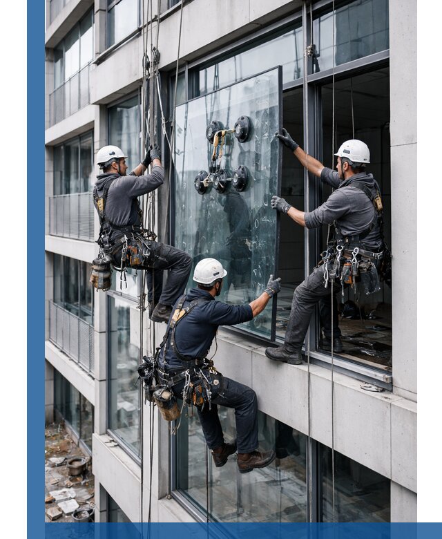 Фасадное остекление и монтаж витражей зданий в Белове под ключ