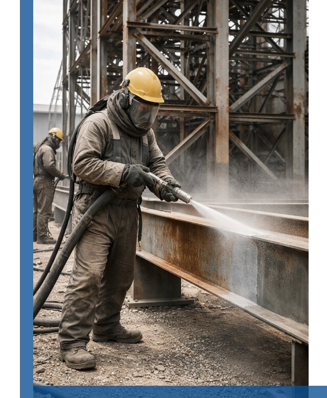 Пескоструйная очистка металлоконструкций в Белове промышленная