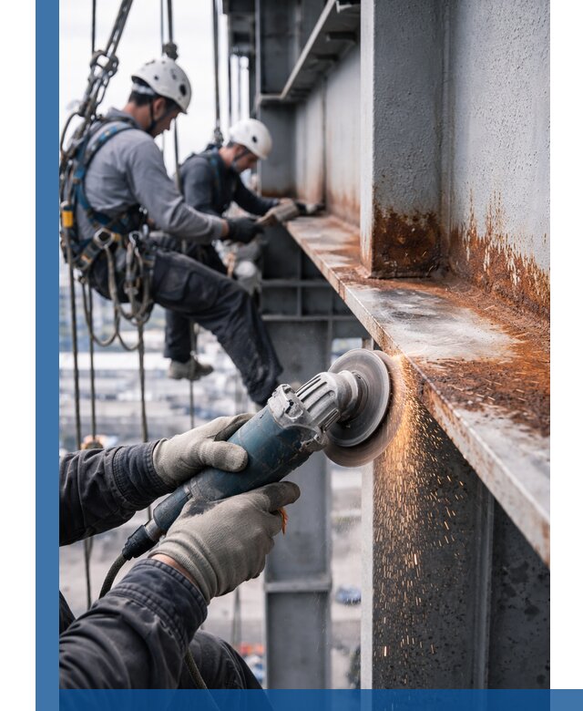 Зачистка металла от ржавчины и подготовка поверхностей в Белове