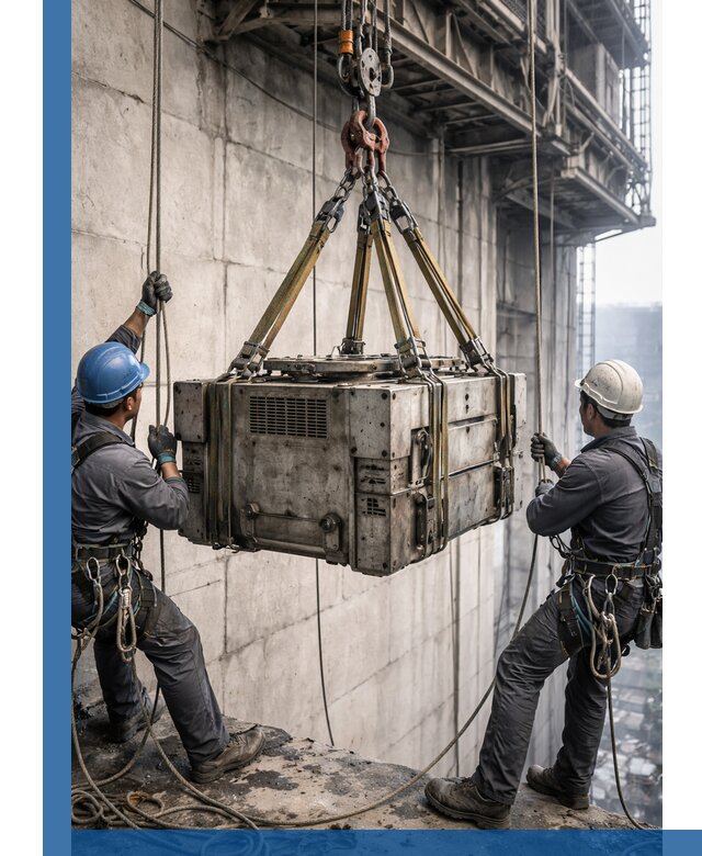 Такелажные работы на высоте, подъем и монтаж грузов в Белове