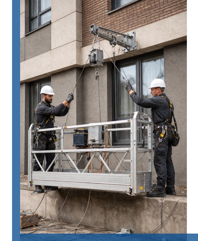 Монтаж и подъем фасадной люльки в Белове с гарантией безопасности
