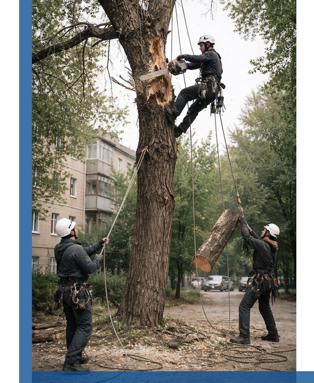 Срочное удаление аварийных деревьев в Белове с гарантией безопасности