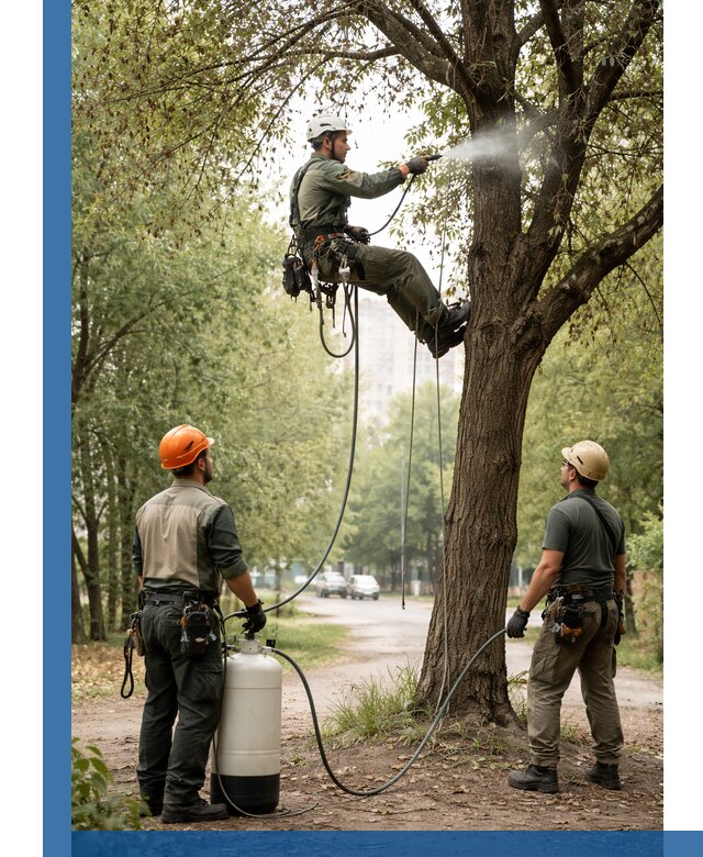 Обработка деревьев от вредителей в Белове профессиональная защита