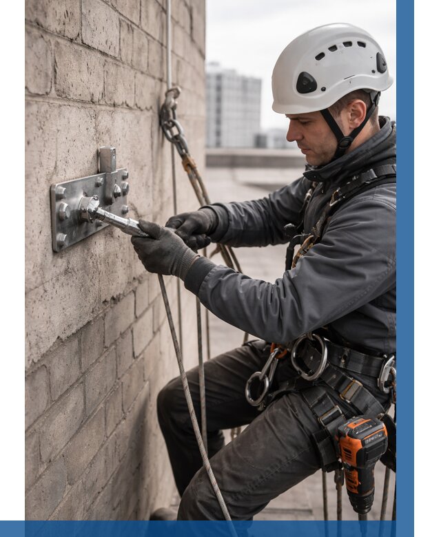 Установка анкерных точек в Белове от 3801 р. | ВЫСОТНИК-Блв