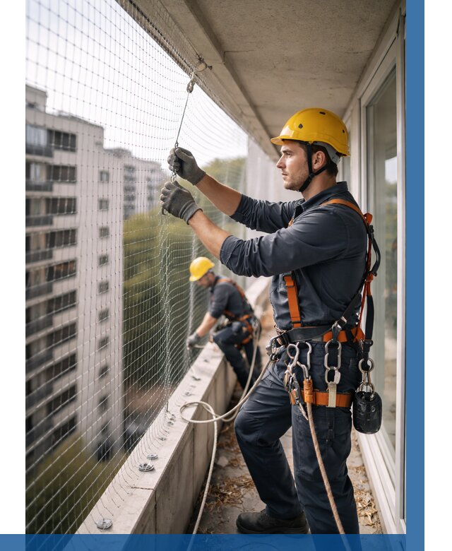 Монтаж сетки от птиц в Белове от 4887 р. | ВЫСОТНИК-Блв